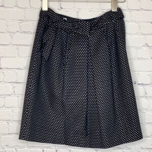 Talbots Swiss Dot Knee‎ Length Pleated Bow Skirt 2P